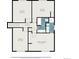Second floorplan features three bedrooms with a hall and three bathrooms for convenience at 12289 W Atlantic Ave, Lakewood, CO 80228