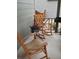 Relax on this cozy front porch featuring rocking chairs, creating a welcoming outdoor space at 10540 Tracewood Cir, Highlands Ranch, CO 80130