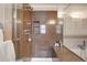 Modern shower with new tiles and new showerhead at 4901 W 103Rd Cir, Westminster, CO 80031