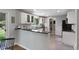 Modern kitchen features sleek white cabinets, stone countertops and stainless appliances at 6283 S Prescott St, Littleton, CO 80120