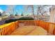 Wooden deck overlooking fenced-in backyard at 2683 S Carson Way, Aurora, CO 80014