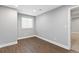 This lovely bedroom has laminate flooring and a window letting in lots of natural light at 3323 Starry Night Loop, Castle Rock, CO 80109