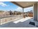 This backyard patio features a gorgeous view of the surrounding community at 3323 Starry Night Loop, Castle Rock, CO 80109