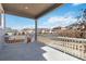 This covered patio has a great view of the surrounding neighborhood at 3323 Starry Night Loop, Castle Rock, CO 80109