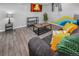 Inviting living room showcasing a cozy sofa, fireplace, and stylish decor, perfect for relaxation at 951 S Fulton St, Aurora, CO 80247