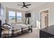 Comfortable bedroom with large windows and views at 229 High Meadows Loop, Elizabeth, CO 80107