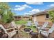 Inviting backyard firepit with seating, ideal for gatherings and enjoying outdoor evenings in a charming setting at 3620 Fairfax St, Denver, CO 80207
