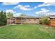 Spacious backyard featuring a well-maintained lawn and covered patio, ideal for outdoor enjoyment and entertaining at 3620 Fairfax St, Denver, CO 80207