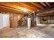 Spacious unfinished basement with open ceiling and concrete floor, awaiting your personal touch at 22134 Wintergreen Way, Parker, CO 80138