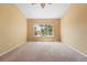 Cozy bedroom featuring carpet floors, light-colored walls, and a large window with bright outdoor views at 21690 Longs Peak Ln, Parker, CO 80138