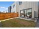 Inviting backyard with a well-maintained lawn, cozy seating, and a privacy fence, perfect for outdoor relaxation at 3275 Lawrence St, Denver, CO 80205
