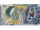 Aerial view of the community, highlighting walking trails, and parking at 9222 E Arbor Cir # L, Englewood, CO 80111