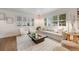 Elegant living room featuring ample natural light, hardwood floors, a patterned rug, and a cozy sofa at 2090 Irving St, Denver, CO 80211