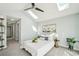 Bedroom featuring vaulted ceilings and skylights allowing ample natural light at 2408 Irving St, Denver, CO 80211