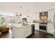 Modern kitchen with stainless steel appliances, white cabinets, and an island at 2408 Irving St, Denver, CO 80211