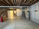 Unfinished basement with plumbing and HVAC systems at 2521 E 163Rd Pl, Thornton, CO 80602