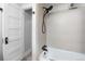 Basement bathroom with updated shower and bathtub at 885 S Sherman St, Denver, CO 80209