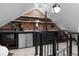 Small kitchenette with exposed brick and stainless steel appliances at 885 S Sherman St, Denver, CO 80209