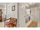 A clean foyer features a bench, tile floors, and access to various rooms at 6392 S Lafayette St, Centennial, CO 80121