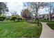 Picturesque green space featuring a picnic table and path perfect for relaxing and enjoying the outdoors at 2690 E Otero Pl # 7, Centennial, CO 80122
