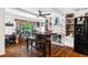 Cozy dining room featuring hardwood floors, fireplace, and lots of natural light with bench seating at 2730 S Jay St, Denver, CO 80227