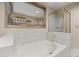 Close up of the soaking tub and shower in the bathroom at 5946 S Jellison St # F, Littleton, CO 80123