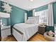 Cozy bedroom with wood floors, natural light, neutral decor, and a comfortable aesthetic at 1221 Ulster St, Denver, CO 80220