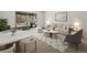 Bright living room featuring neutral tones, modern furniture and a sliding door to a balcony at 9385 E Center Ave # 1B, Denver, CO 80247