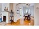 Dining area featuring hardwood floors and natural light at 1259 S Elizabeth St, Denver, CO 80210