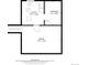 Floor plan showcasing the basement with a room, utility area, and storage space at 356 Aquarius Ct, Littleton, CO 80124