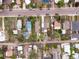 Bird's eye view showcases homes with lush landscaping along the street at 2258 S Galapago St, Denver, CO 80223