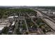 Aerial view of residential homes with easy highway access and a city view at 2258 S Galapago St, Denver, CO 80223