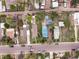 Overhead shot of houses featuring charming backyard areas at 2258 S Galapago St, Denver, CO 80223