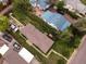 Aerial view of a single-story house with a compact backyard and detached structures at 2258 S Galapago St, Denver, CO 80223
