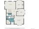 Second floor plan features bedrooms, hall, and primary bath; WIC for primary bedroom at 17548 E Wesley Pl, Aurora, CO 80013