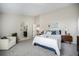 Spacious main bedroom features plush carpet and en-suite bathroom with a walk in closet at 17548 E Wesley Pl, Aurora, CO 80013