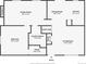 First floor plan displaying layout of living room, kitchen, bedroom, and Gathering room with measurements at 45 Pierce St, Lakewood, CO 80226