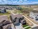High-angle view highlighting the property's location, beautiful surroundings, and neighborhood layout at 6677 Crossbridge Cir, Castle Rock, CO 80108