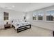 Cozy bedroom with a queen-size bed, natural light from the windows, and carpeted flooring at 6677 Crossbridge Cir, Castle Rock, CO 80108