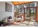 Sunlit sitting room with floor-to-ceiling windows and scenic outdoor views at 31607 Broadmoor Dr, Evergreen, CO 80439