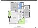 Floorplan showing a 1 bedroom, 1 bath condo with balcony and porch at 11109 Alcott St # D, Westminster, CO 80234