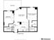 Floor plan showing a two-bedroom layout at 601 W 11Th Ave # 109, Denver, CO 80204