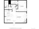 Layout featuring the kitchen, living room, bedroom, bathroom, and walk in closet at 7750 W 87Th Dr # C, Arvada, CO 80005