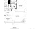Detailed floorplan showcasing the layout, dimensions, and flow between the kitchen, living room, bedroom, and bathroom at 7750 W 87Th Dr # C, Arvada, CO 80005
