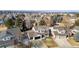 Aerial view of a residential area showcasing the homes, trees, and community layout at 9683 Las Colinas Dr, Lone Tree, CO 80124