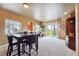 Basement dining room with backyard access, a patio, and great natural light at 2116 Ridgetrail Dr, Castle Rock, CO 80104