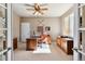 Well-lit home office with custom built-ins and a large window for natural light at 2116 Ridgetrail Dr, Castle Rock, CO 80104