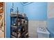 Basement storage area with shelving units, offering ample space for organization at 356 Castlewood Dr, Evergreen, CO 80439