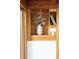 Stylish alcove with natural wood accents and display shelves, offering cozy charm at 3665 Estes St, Wheat Ridge, CO 80033
