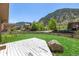 View of spacious backyard deck at 1500 Buckeye Cir, Georgetown, CO 80444